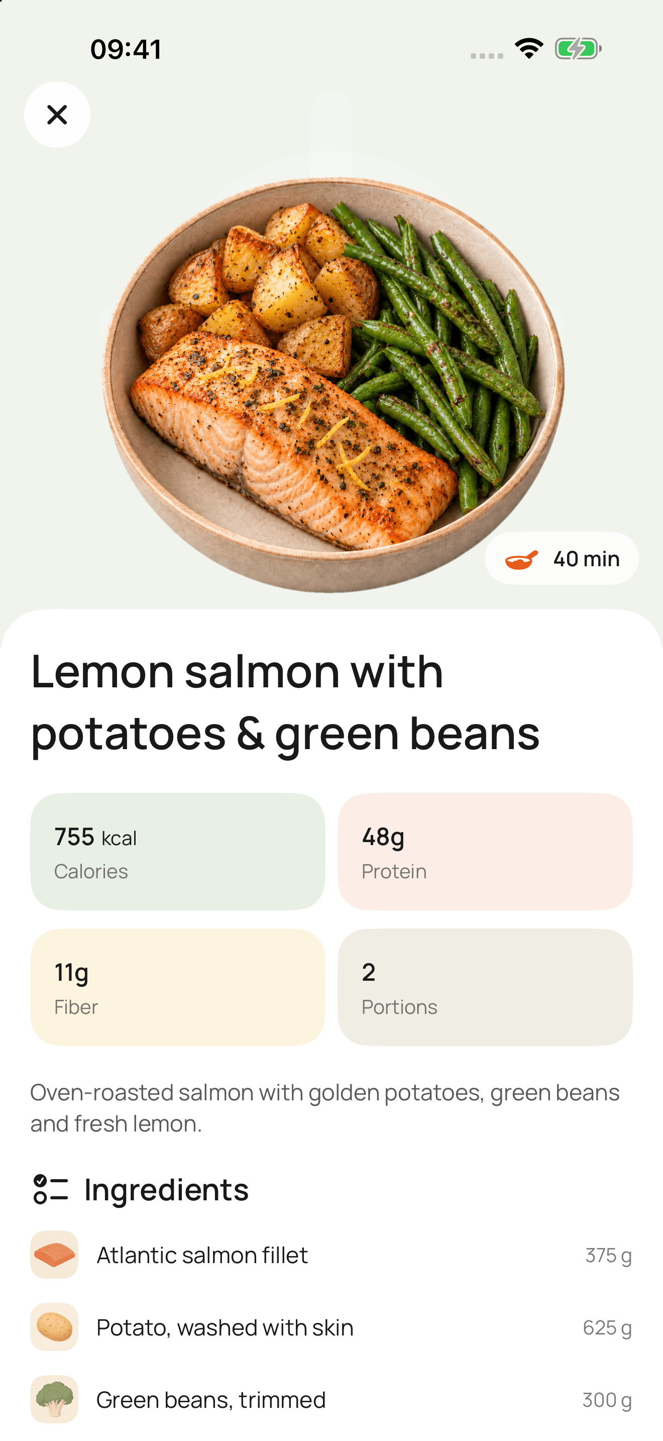 sirprep recipe photo, portions and nutrition