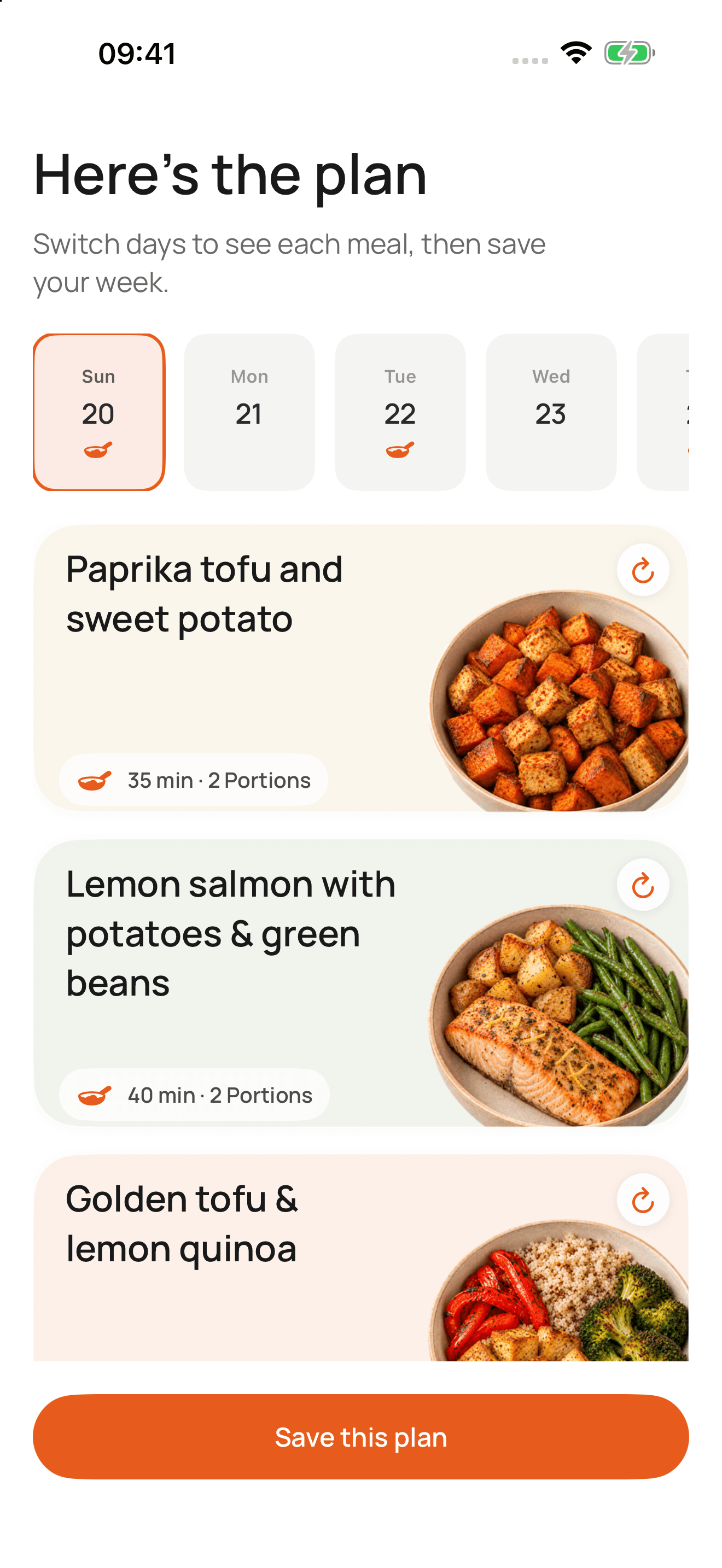 sirprep day-by-day meal review with swaps